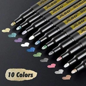 DIY Art |   10 Vibrant Colors Metallic Markers – Perfect for Rock Painting DIY Photo Albums Scrapbook Crafts and More! DIY Art DIY Art