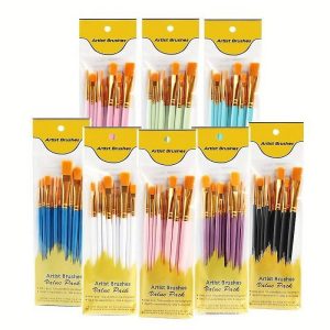 DIY Art |   10pcs Professional Artist Paint Brushes Set – Perfect for Acrylic, Oil, Watercolor & Canvas Painting – Ideal for Kids & Professionals! DIY Art DIY Art