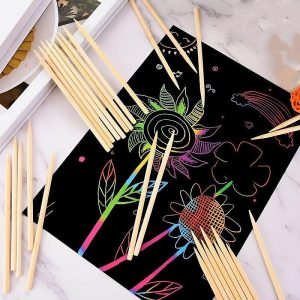 DIY Art |   10pcs Scratch Art Stylus Scratch Art Stick Pens For Scratch Art Bamboo Stylus Pen For Scratch Art DIY Drawing Stick DIY Art DIY Art