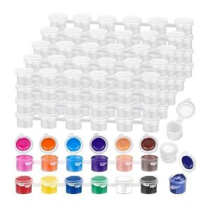 DIY Art |   1pc Paint Tray Palettes For Acrylic Paint, Color Palette With Lid, Painting Palette Plastic For Kids Students Artist Drawing Transparent Empty 5ml*6 DIY Art DIY Art