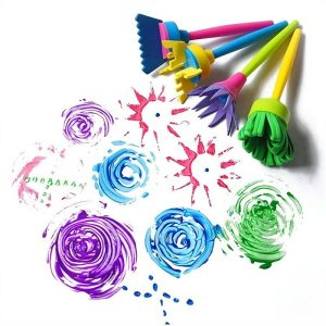 DIY Art |   4pcs/set Painting Tools Drawing Toys Flower Stamp Sponge Brush Set Art Supplies For Kids Gift For Kids DIY Art DIY Art