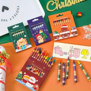 DIY Art |   8/12 Colors Christmas Crayons Set Student Doodle Drawing Pens Art Oil Paint Stick Christmas Gifts For Kids DIY Art DIY Art