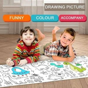 DIY Art |   Best Christmas Gift Children’s Drawing Roll Easy to Tear with Painting Partner-12 Colored Pencils 118”x118” （300cmx300cm) DIY Art DIY Art