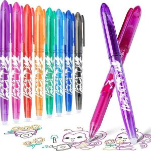 DIY Art |   Erasable Pens Erasable Gel Pens 0.5mm Tip Rub Out Pens with Rubber for Adults Kids Students School Office Stationary Supplies Gifts – 8 Colors DIY Art DIY Art