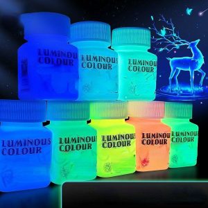 DIY Art |   High Brightness Luminous Acrylic Paint 58ml Student Hand-painted DIY Textile Wall Painting Super Bright Light Storage Pigment DIY Art DIY Art