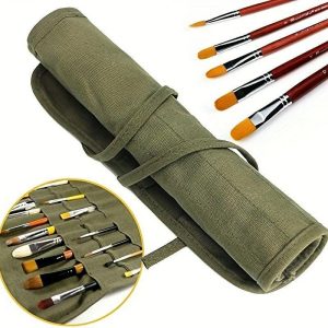 DIY Art |   Paint Brush Holder 22 Slots/30 Slots Paint Brush Storage Acrylic Oil Watercolor Gouache Paint Brush Roll Canvas Bag Oil Paint Brush Brush Pen Bag Water Chalk Storage Bag For Artists DIY Art DIY Art