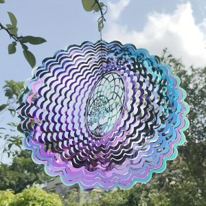 Dreamcatcher |   1pc 3D Hanging Wind Spinner Outdoor Decor For 3D Garden Wind Chimes Metal Yard Spinners 3D Stainless Steel Spinner Gifts Tree Of Life 3D Spinner With 360° Rotating Hook Dreamcatcher Dreamcatcher