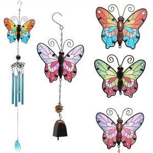 Dreamcatcher |   1pc Butterfly Wind Chimes Indoor Outdoor Metal Glass Music Wind Chimes, Mobile Romantic Chimes For Garden, Patio, Yard, Backyard Or Festival Decor/Best Mothers And Women Gifts Dreamcatcher Dreamcatcher