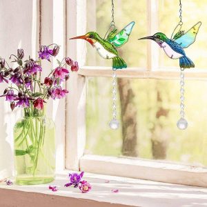 Dreamcatcher |   1pc, Hummingbird Crystal Sun Catcher Pendant, Hanging Prism Ball Garden Decoration Dreamcatcher Dreamcatcher