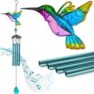 Dreamcatcher |   1pc Hummingbird Wind Chimes Indoor Outdoor Metal Glass Music Wind Chimes, Mobile Romantic Chimes For Garden, Patio, Yard, Backyard Or Festival Decor/Best Mothers And Women Gifts Dreamcatcher Dreamcatcher