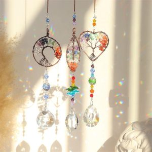 Dreamcatcher |   1PC Life Tree Crystal Sun Catcher Pendant Home Decoration Dreamcatcher Dreamcatcher