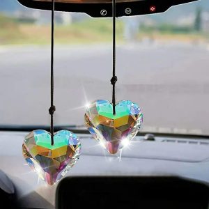 Dreamcatcher |   1pc, Lighting Pendant, Crystal Sun Catcher Rainbow Prism Light Catcher Heart Crystal Pendant Window Hanging Wind Chime Car Charm Garden Home Decoration Dreamcatcher Dreamcatcher