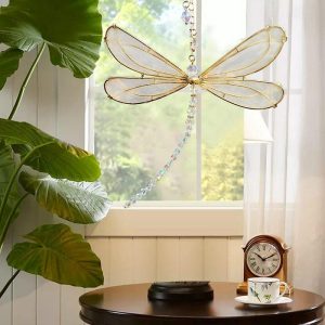 Dreamcatcher |   1pc Suncatcher Dragonfly Small Dazzle Fly Dragonfly Sun Catcher With Crystals Rainbow Maker Pendant Window Hanging Ornament Dreamcatcher Dreamcatcher