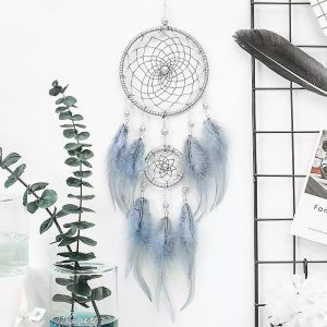 Dreamcatcher |   Boho Dream Catcher Handmade Gift Wall Hanging Decor Art Ornament Craft Feather Bead for Kids Bedroom Wedding Festival 50*11cm Dreamcatcher Dreamcatcher