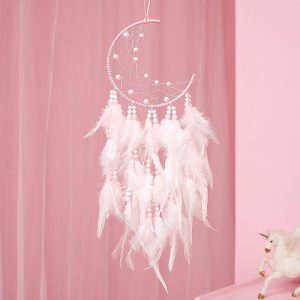 Dreamcatcher |   Boho Dream Catcher Handmade Gift Wall Hanging Decor Art Ornament Craft Moon Bead Feather For Kids Bedroom Wedding Festival Dreamcatcher Dreamcatcher