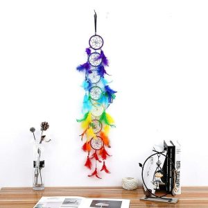 Dreamcatcher |   Boho Dream Catcher Handmade Gift Wall Hanging Decor Art Ornament Crafts Circle Feather For Kids Bedroom Wedding Festival 80-85cm Dreamcatcher Dreamcatcher