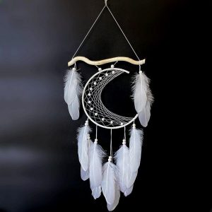 Dreamcatcher |   Boho Dream Catcher Handmade Gift Wall Hanging Decor Art Ornament Crafts Moon Feather For Kids Bedroom Wedding Festival 24*48cm Dreamcatcher Dreamcatcher