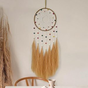 Dreamcatcher |   Dream Catcher Handmade Gift Feather Hook Flower Wind Chime with One Circle Ornament Wall Hanging Decor Art Boho Style Dreamcatcher Dreamcatcher