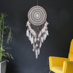 Dreamcatcher |   Dream Catcher Handmade Gift Hook Flower Dreamcatcher Feather Pendant Wall Hanging Decor Art Boho Style 40*120cm Dreamcatcher Dreamcatcher