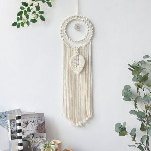 Dreamcatcher |   Nordic hand woven cotton thread wall decoration tapestry half moon dream catcher bedroom decoration gift giver creative gift Dreamcatcher Dreamcatcher