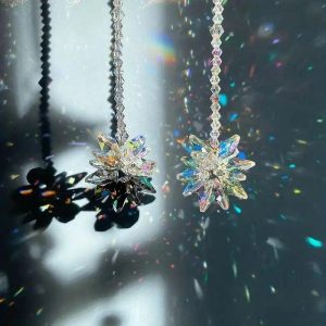 Dreamcatcher |   Suncatcher Crystal Flower Wind Chimes -Sun Catchers Indoor Window Teardrop Crystal Beads Prism Sun Catcher Garden Outdoor Home Decorations Hanging Decor for Ceiling Kitchen Light Catcher Dreamcatcher Dreamcatcher