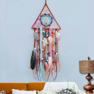 Dreamcatcher |   Triangle Dream Catcher Handmade Gift Wall Hanging Decor Art Ornament Craft Feather For Kids Bedroom Wedding Festival Dreamcatcher Dreamcatcher