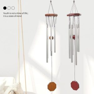 Dreamcatcher |   Wind Chimes for Outside, 26” Melodic Wind Chimes with 6 Tuned Tubes for Mother Mom, Elegant Garden Decor, for Mom Mother Grandma Aunt Dreamcatcher Dreamcatcher