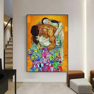 Oil Paintings |   Abstract Vintage Gustav Klimt Oil Painting Handmade Painted Wall Art On Canvas Modern Home Decor Gift Rolled Canvas No Frame Unstretched Living Room Oil Paintings Oil Paintings