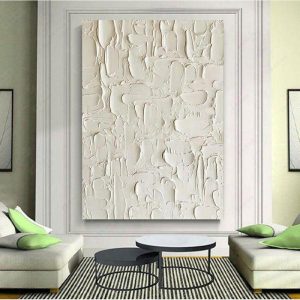 Oil Paintings |   Beige Texture Wall Art Wabi-sabi Wall Art Solid Beige Minimalist Painting Large Beige Plaster Wall Art Beige Rippled 3D Texture Painting Oil Paintings Oil Paintings