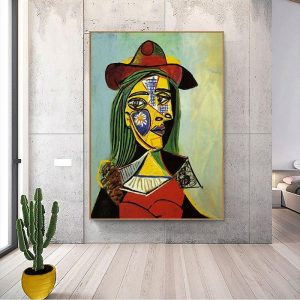 Oil Paintings |   Copy Famous Picasso Oil Painting 100% Handmade Wall Art Canvas Paint Home Decor Portrait Picasso drawing for Living Room Bedroom Oil Paintings Oil Paintings