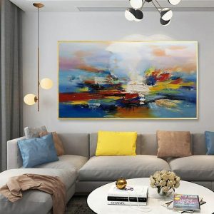 Oil Paintings |   Hand-painted Oil Painting Knife Painting Landscape Blue Home Decoration Wall Frameless Art Painting Oil Paintings Oil Paintings