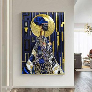 Oil Paintings |   Handmade African Graffiti Women Picture Canvas Painting Decor Oil Painting Wall Picture Modern Wall Art Picture in Living Room  No Frame Oil Paintings Oil Paintings