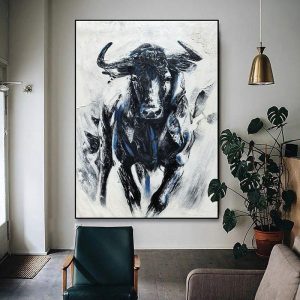 Oil Paintings |   Handmade Hand Painted Oil Painting Wall Modern Abstract Horse Canvas Painting Home Decoration Decor Rolled Canvas No Frame Unstretched Oil Paintings Oil Paintings