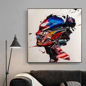 Oil Paintings |   Handmade Oil Painting Canvas Wall Art Decoration Abstract Figure Thick Oil Knife Painting for Home Decor Rolled Frameless Unstretched Painting Oil Paintings Oil Paintings