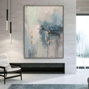 Oil Paintings |   Handmade Oil Painting Canvas Wall Art Decorative Abstract Knife Painting Landscape White For Home Decor Rolled Frameless Unstretched Painting Oil Paintings Oil Paintings