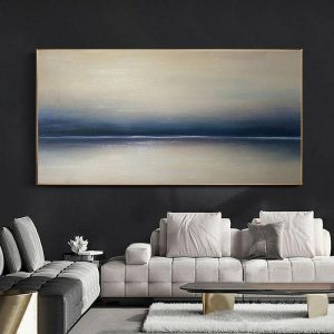 Oil Paintings |   Handmade Oil Painting CanvasWall Art Decoration Abstract Knife Painting Landscape Grey For Home Decor Rolled Frameless Unstretched Painting Oil Paintings Oil Paintings