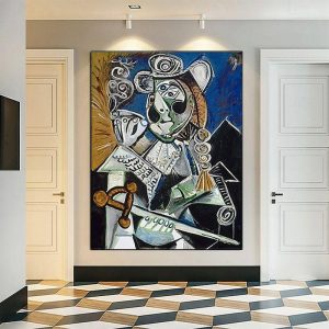 Oil Paintings |   Handmade Pablo Picasso Oil Painting Hand Painted Vertical Abstract People Classic Modern famous painting Pablo Picasso Le matador oil painting Oil Paintings Oil Paintings