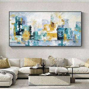 Oil Paintings |   Mintura Handmade Abstract Oil Paintings On Canvas Wall Art Decoration Modern Pictures For Home Decor Rolled Frameless Unstretched Painting Oil Paintings Oil Paintings