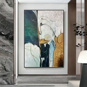 Oil Paintings |   Mintura Handmade Guitar Oil Paintings On Canvas Wall Art Decoration Modern Abstract Picture For Home Decor Rolled Frameless Unstretched Painting Oil Paintings Oil Paintings