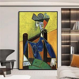 Oil Paintings |   Mintura Handmade Pablo Picasso Famous Oil Paintings On Canvas Home Decoration Modern Wall Art Abstract Portrait Picture For Home Decor Rolled Frameless Unstretched Painting Oil Paintings Oil Paintings