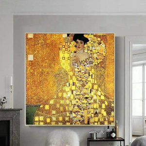 Oil Paintings |   Mintura Handmade Portrait of Adele Bloch-Bauer Oil Painting On Canvas Wall Art Decoration Gustav Klimt Famous Picture For Home Decor Rolled Frameless Unstretched Painting Oil Paintings Oil Paintings