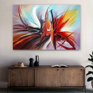 Oil Paintings |   Oil Painting Hand Painted Horizontal Abstract Classic Modern Rolled Canvas (No Frame) Oil Paintings Oil Paintings