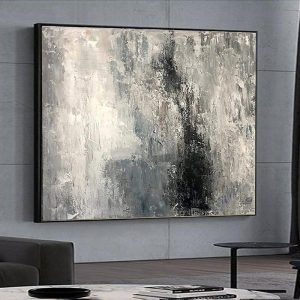 Oil Paintings |   Oil Painting Hand Painted Horizontal Panoramic Abstract Landscape Modern Rolled Canvas (No Frame) Oil Paintings Oil Paintings