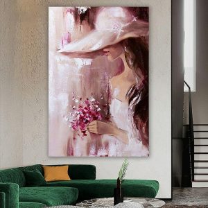 Oil Paintings |   Oil Painting Handmade Hand Painted Wall Art Abstract People by Knife Canvas Painting Home Decoration Decor Stretched Frame Ready to Hang Oil Paintings Oil Paintings