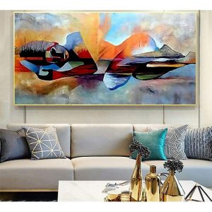 Oil Paintings |   Oil Painting Handmade Hand Painted Wall Art Abstract Woman Portrait Home Decoration Décor Rolled Canvas No Frame Unstretched Oil Paintings Oil Paintings