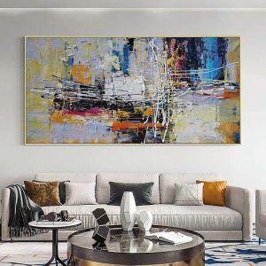 Oil Paintings |   Oil Painting Handmade Hand Painted Wall Art Nordic Style Abstract  Home Decoration Decor Rolled Canvas No Frame Unstretched Oil Paintings Oil Paintings