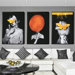 Prints |   1pc People Wall Art Canvas Secret Women Prints and Posters Abstract Portrait Pictures Decorative Fabric Painting For Living Room Pictures No Frame Prints Prints