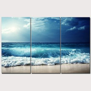 Prints |   3 Panels Wall Art Canvas Prints Painting Artwork Picture Beach Painting Home Decoration Décor Rolled Canvas No Frame Unframed Unstretched Prints Prints