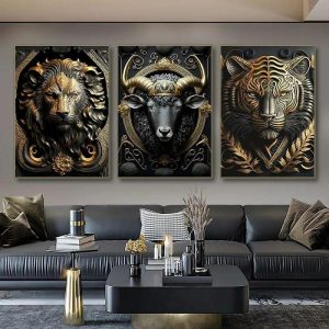 Prints |   Animal Wall Art Canvas Prints and Posters Abstract Portrait Pictures Decorative Fabric Painting For Living Room Pictures No Frame Prints Prints