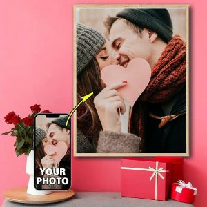 Prints |   Custom Happy Valentine’s Day Wall Art Canvas Prints&Poster with Hangers Wall Hanging Customable Wall Art Canvas Prints – Holiday Modern Art Prints Prints Prints